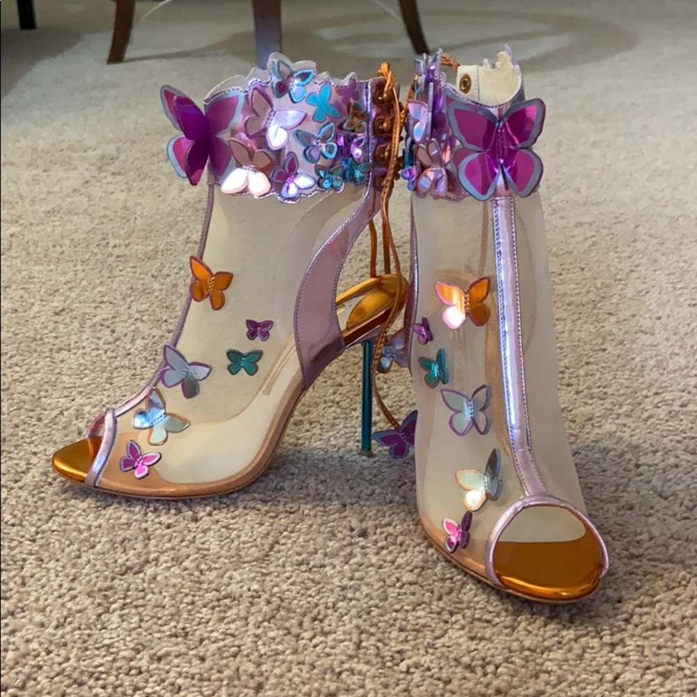 Sophia Webster peep-toe booties